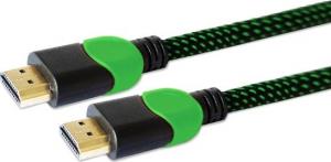 Kabel Savio HDMI - HDMI 1.8m zielony (GCL-03) 1
