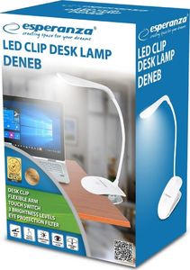 Lampka biurkowa Esperanza biała  (ELD104W - 5901299942352) 3