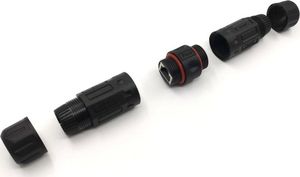 Techly TechlyPro Adapter sieciowy łącznik RJ45 F/F Cat6 F/UTP zewnętrzny IP68 2