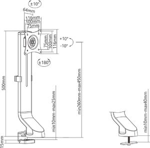 Maclean Uchwyt biurkowy na monitor 17" - 32" (MC-853) 3