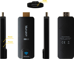 Measy Miracast DLNA Dongle Nadajnk Miracast Czarny (PLAYME A2W) 4