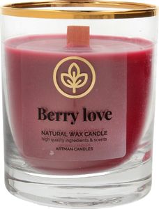 Artman Organic świeca zapachowa z drewnianym knotem Berry Love 1 sztuka (980244) 1