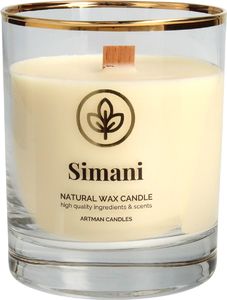Artman Organic świeca zapachowa z drewnianym knotem Simani 1 sztuka (980190) 1