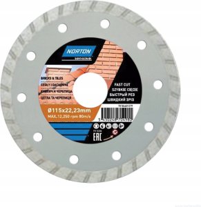 Norton Clipper TARCZA DIAMENTOWA 180x25,4mm CIĄGŁA TURBO BRICKS TILE NORTON - 70184601280 7