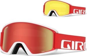 Giro Gogle zimowe GIRO SEMI RED WHITE APEX (Szyba lustrzana kolorowa AMBER SCARLET 40% S2 + Szyba kolorowa YELLOW 84% S0) 1