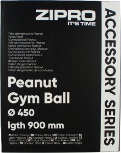Zipro Piłka do ćwiczeń Peanut 45cm czarna 2