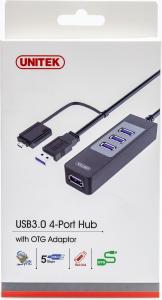 HUB USB Unitek 4x USB-A 3.0 (Y-3046A) 4