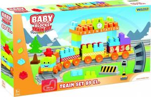 Wader Baby Blocks Klocki kolejka 3.35m 89 el. 1