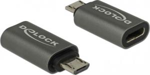 Adapter USB Delock USB-C - microUSB Szary  (65927) 1