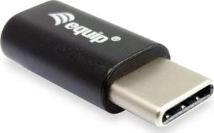 Adapter USB Equip USB-C - microUSB Czarny  (133472) 1