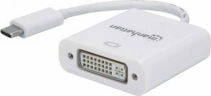 Adapter USB Manhattan SuperSpeed+ USB-C - DVI Biały  (152914) 1