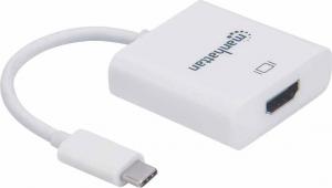 Adapter USB Manhattan USB-C - HDMI Biały  (152921) 2
