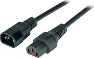 Kabel zasilający EFB EFB Kaltgeräteverl. C14 180°-C13 180°,IEC Lock,3.0m,3x1.00mm 1