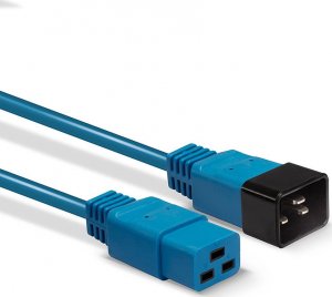 Kabel zasilający Lindy IEC-Netzverlängerung C19 auf C20 blau 3m extern bulk 3