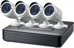 Kamera IP LevelOne LevelOne IPCam 8-Kanal Fix Out H.264 IR 4xCam inkl. 1