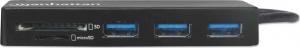 HUB USB Manhattan 1x SD 1x microSD  + 4x USB-A 3.2 Gen1 (164948) 2