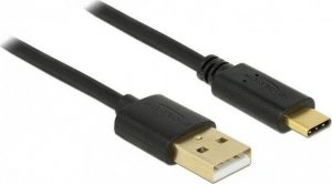 Kabel USB Delock USB-A - USB-C 4 m Czarny (83669) 1