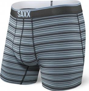 SAXX Bokserski męskie Quest Boxer Brief Fly Black Daybreak Stripe r. S 1