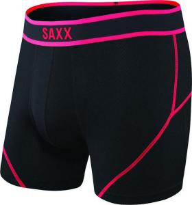 SAXX Bokserki Kinetic Boxer Brief Black/neon Red r. S 1