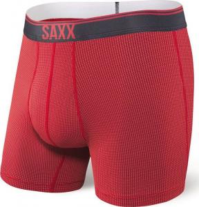SAXX Bokserki męskie Quest Boxer Brief Fly Red r. S 1
