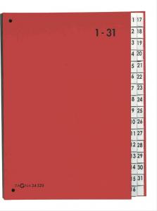 Pagna Przekładka indeksująca Color 32 Fächer 1-31 rot 1