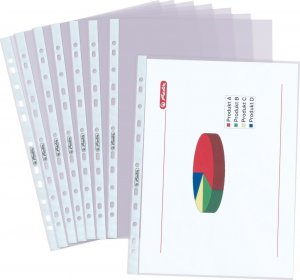 Herlitz Koszulka na dokumenty A4 wytłaczany Premium opakowanie 100 sztuk 3