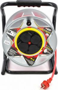 AWTools przedłużacz bęben metalowy czerwony Heavy Duty 25m 3x1,5 mm 16A, 3680W, IP44 (AW70250) 2