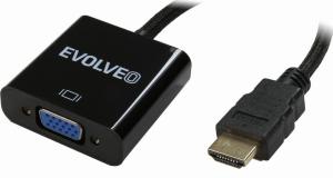 Adapter AV Evolveo HDMI - D-Sub (VGA) czarny (EV-HDMI-VGA) 1