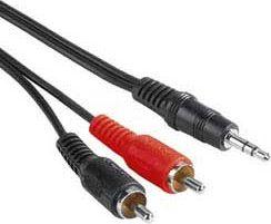 Kabel PremiumCord Jack 3.5mm - RCA (Cinch) x2 15m czarny (kjackcin15) 1