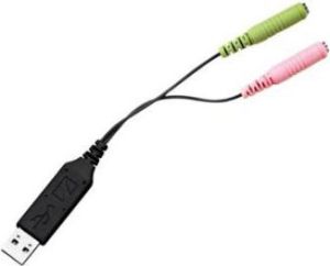 Adapter AV Sennheiser 2 x 3.5mm -> USB wbudowana karta dźwiękowa (005374) UUSB4 1