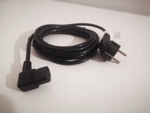 Kabel zasilający PremiumCord PREMIUMCORD Kabel napájecí 230V 3m úhlový 90st 3