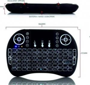 Klawiatura Roneberg I8 Bezprzewodowa Czarna US 4