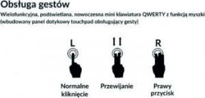 Klawiatura Roneberg I8 Bezprzewodowa Czarna US 9