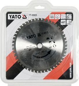 Yato YATO PIŁA TARCZOWA WIDIOWA DO METALU 185*48*20 60625 YT-60625 1