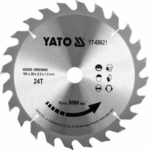 Yato YATO PIŁA TARCZ.WID. 185*24*20 60621 YT-60621 1