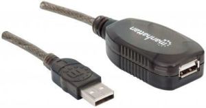 Kabel USB Manhattan USB-A - USB-A 10 m Czarny (150248) 2