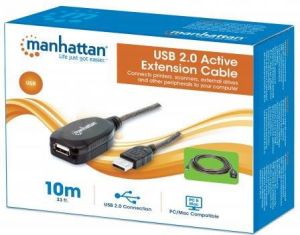 Kabel USB Manhattan USB-A - USB-A 10 m Czarny (150248) 6