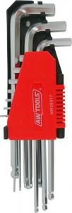 AWTools klucze imbusowe 10 sztuk zkulą (AW35017) 2