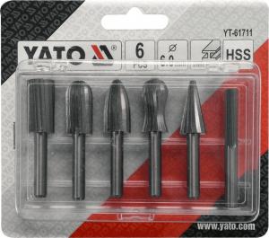 Yato frezy trzpieniowe do metalu Fi 6mm komplet 6 sztuk (YT-61711) 3