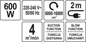 Yato Odkurzacz do liści  (YT-85170) 4