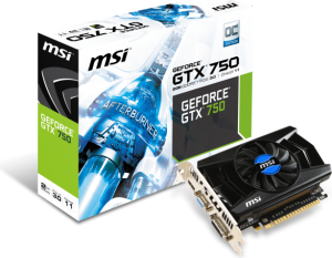 Karta graficzna MSI GeForce GTX 750 OC 2GB GDDR5 (128-bit) D-SUB, DVI-D, HDMI, PCI-E 3.0 (N750-2GD5/OCV1) 1