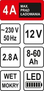 Sthor STHOR PROSTOWNIK 12V 4A 60Ah LED T82541 2