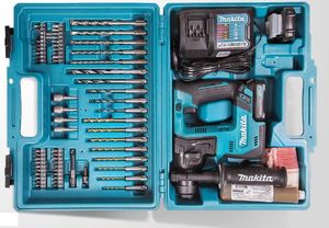 Młotowiertarka Makita MAKITA MŁOT WIERCĄCY SDS-PLUS 10,8V 1,0J 2x1,5Ah LI-ION WALIZKA + AKCESORIA HR140DWYE1 MHR140DWYE1 1