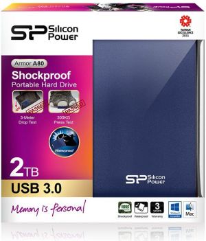 Dysk zewnętrzny HDD Silicon Power Armor A80 2TB Niebieski (SP020TBPHDA80S3B) 5