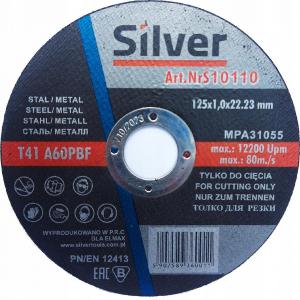 Silver TARCZA DO CIĘCIA METALU 125 x 1,0 x 22,2mm EX10110 1