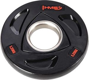 HMS TOX01 Czarny Talerz Olimpijski Ogumowany 1.25 kg 2