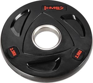 HMS TOX02 Czarny Talerz Olimpijski Ogumowany 2.5 kg 2