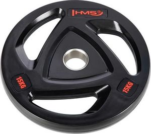 HMS Talerz olimpijski ogumowany czarny 15 kg 2