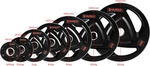 HMS Talerz olimpijski ogumowany czarny 15 kg 4