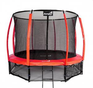 Trampolina ogrodowa Jumpi ogrodowa Maxy Comfort Plus z siatką wewnętrzną 10 FT 312 cm czerwona 1